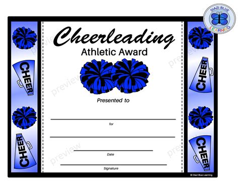 Free Cheer Certificate Templates